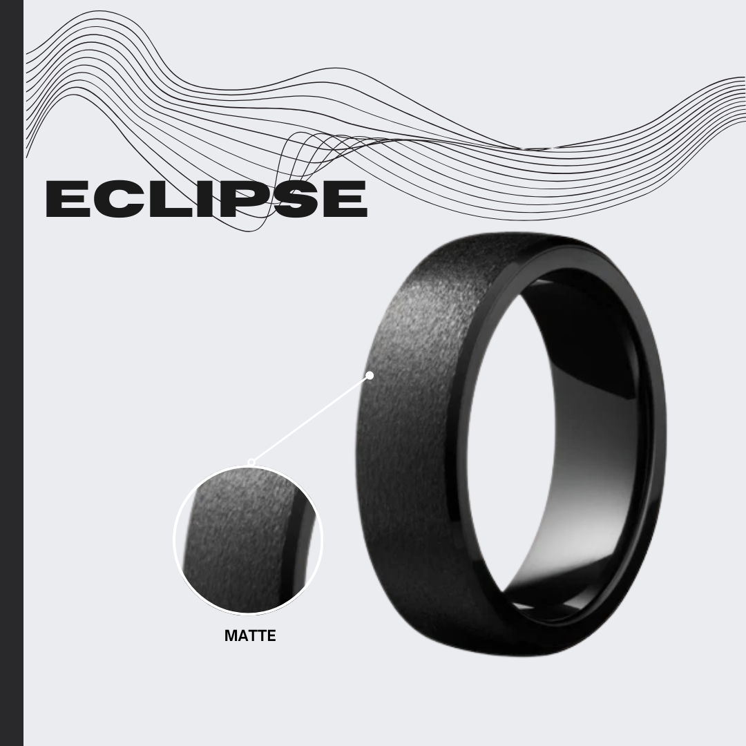 Black ECLIPSE - Matte Black Ceramic ring