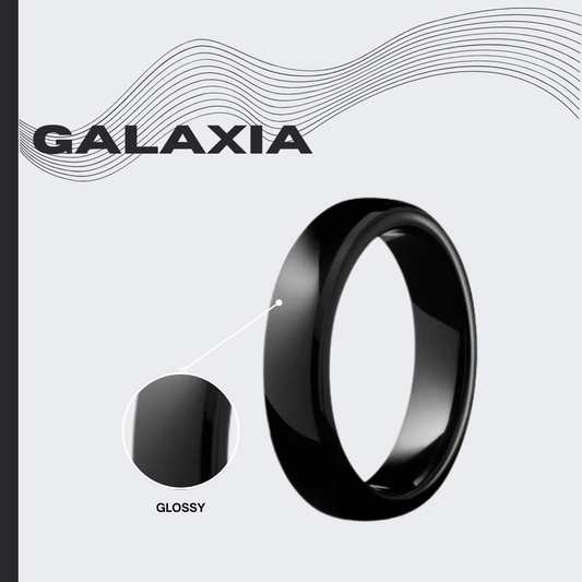 Black GALAXIA - Glossy Black Ceramic ring