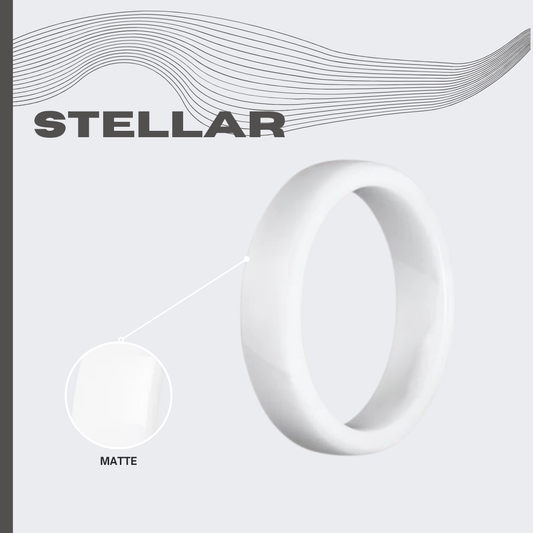 White STELLAR - Matt White Ceramic ring